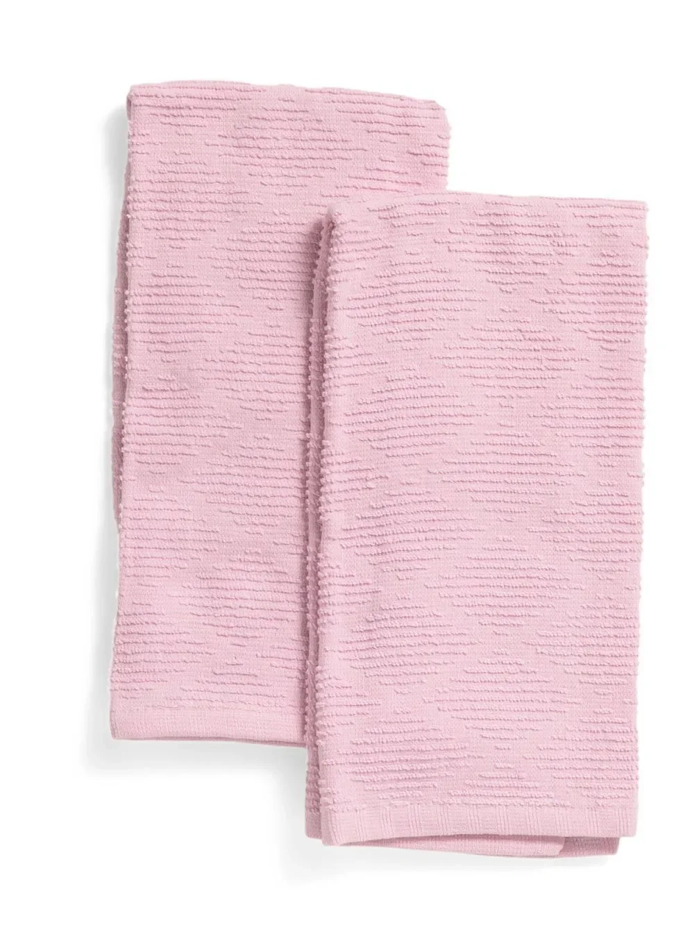 CUISINART Diamond Shaped Textured Pink Cotton Tea Kitchen Towels 2 pk